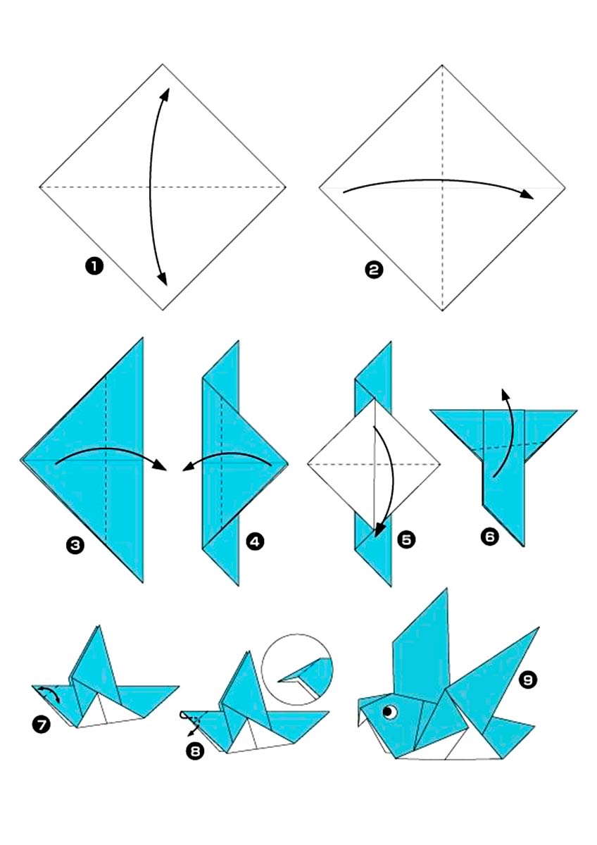Пташка орігамі 