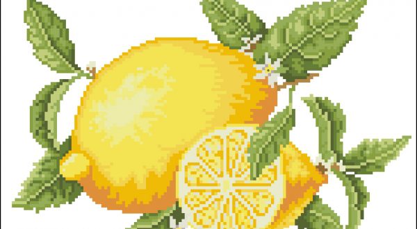 схема для вишивки хрестиком соковитий лимон