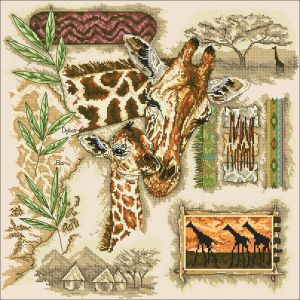 схема для вишивки хрестиком Anchor Fleur de Lis EPX168 Giraffe