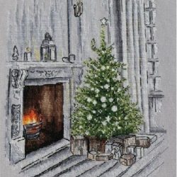 Схема для вишивки хрестиком святкового натюрморту - Різдво