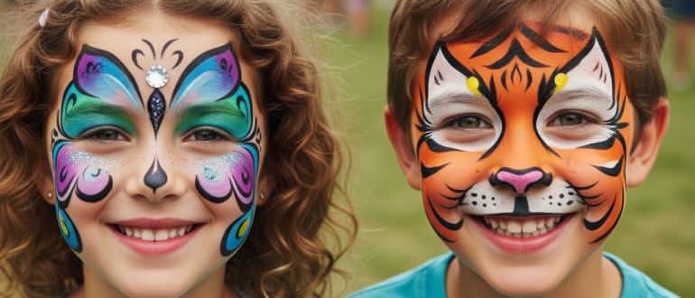 Аквагрим для дітей — дівчаток, хлопчиків. Фото на обличчі, техніка виконання для початківців, фарби