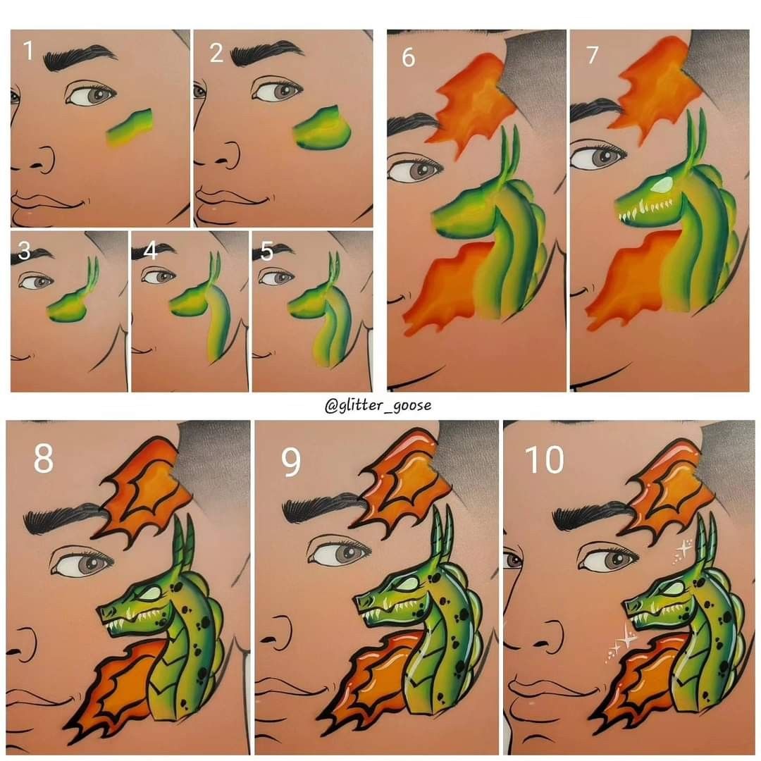 Аквагрим - Дракон