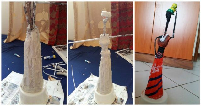 Процес виготовлення статуетки африканки