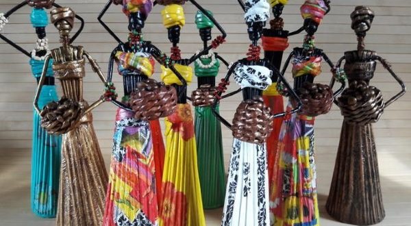 Африканка з газетних трубочок. Покроковий майстер-клас із фото