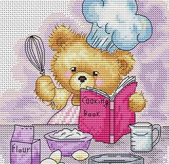 Схема для вишивки хрестиком ведмедика - Кулінар