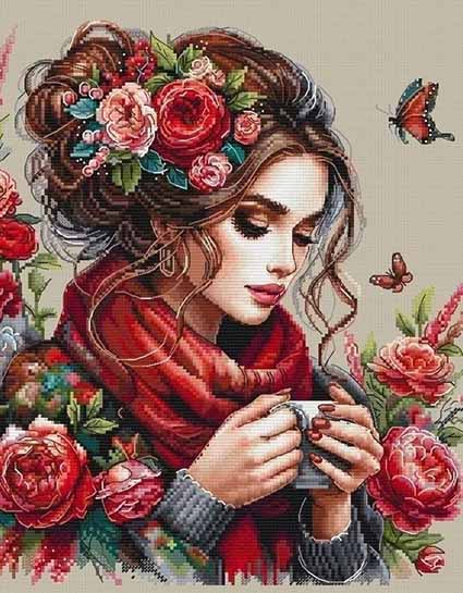 Схема для вишивки хрестиком Панянка